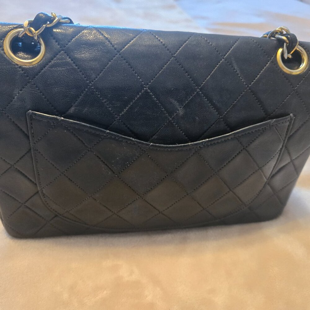 Chanel Medium Double Flap Dark Navy Vintage - Picture 2 of 7